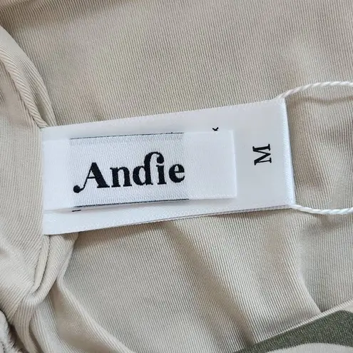 Green and Tan Swim Bottom NWT Medium Green Stripe Andie Swim Bikini Bottom - Image 7