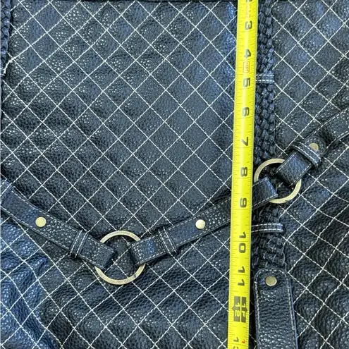 Sondra Roberts Sondra Robert Portfolio Bag Briefcase Quilted Brown Faux Leather Contrast