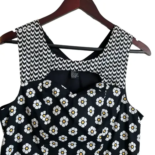 Cotton Express  Women Top L Daisy Floral‎ Cutout Bodice Side Zip Boho Cottagecore
