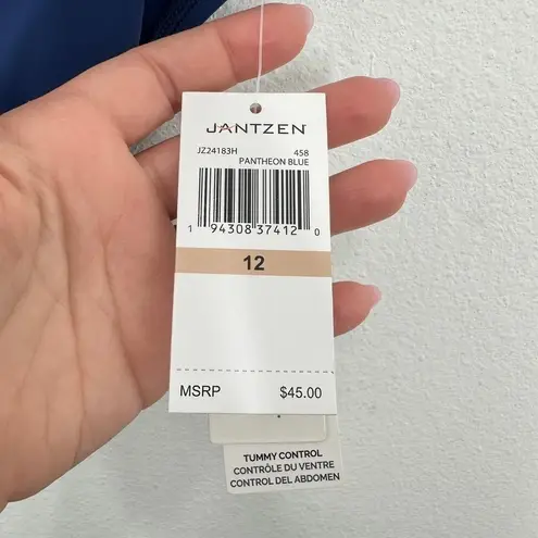 Jantzen Pantheon Blue Swimsuit Bottoms Tummy Control Smoothing Comfortable NWT