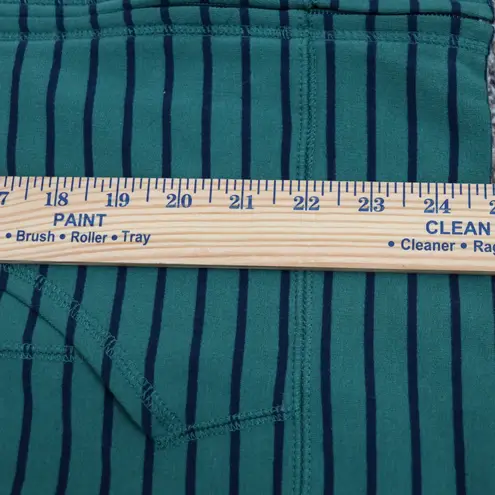 L.L.Bean  Striped Full Zip‎ Jacket Women's Small Regular Green Blue Cotton Blend