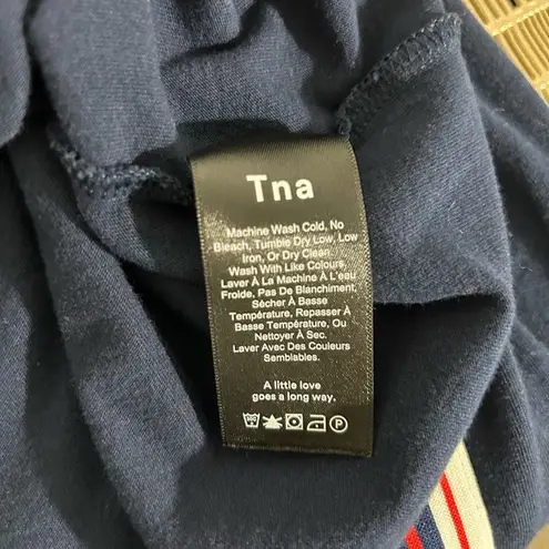 Aritzia TNA long sleeved cropped top in Navy Blue