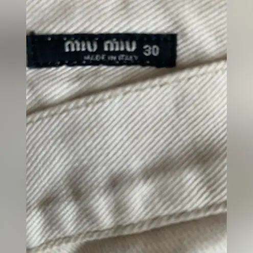 Miu Miu  winter white boot cut jeans size 30‎ - Image 3