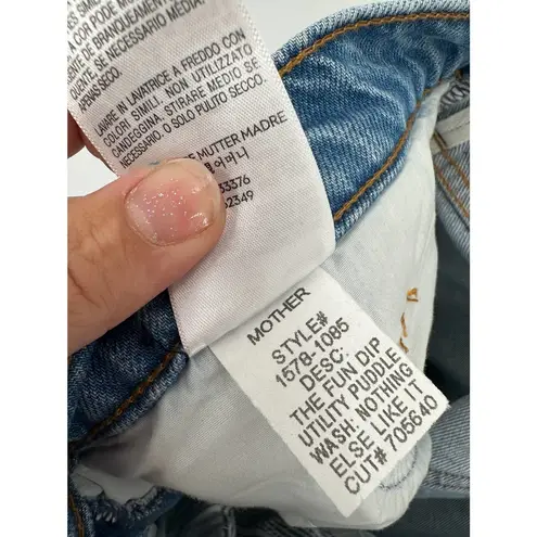 Mother Snacks! The Fun Dip Utility Puddle Wide Leg Jeans in Nothing Else Like It Size 28