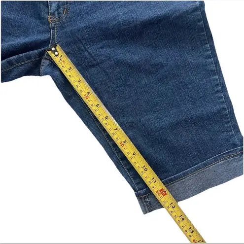 Vintage HiP jeans Bermuda Denim Shorts Womens Juniors 13 Y2K Rhinestone Pockets Blue Size 13J