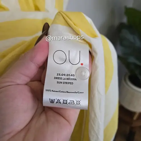 OU. La Medina Sun Striped Dress Yellow Size L