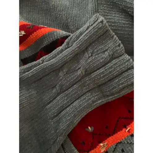 Riders By Lee Riders jean company full zip knit aztec print beaded sweater woman’s size large