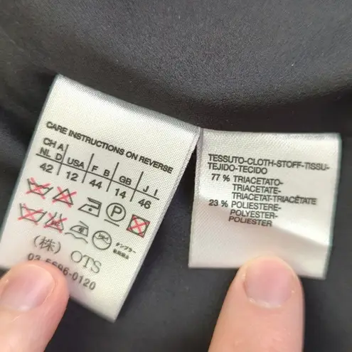 Max Mara Black Wool Blend Suit Blazer Pants Womens 12 Italy Business Casual