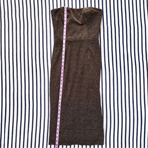 Dress the Population Claire Shimmer Strapless Midi Dress NWOT