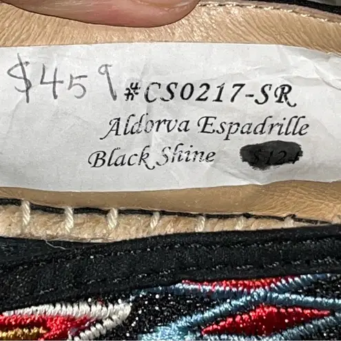 Johnny Was NEW Aldorva Embroidered Platform Espadrille Slip On Shoes size 37 6.5