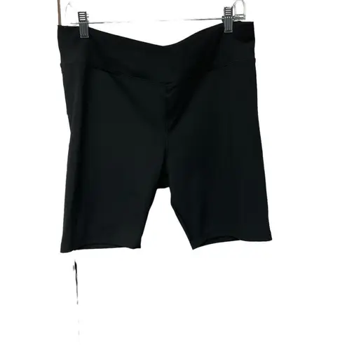 J.Crew  Crossover‎ Waist Biker Short Size L Black Pull On Stretch Athletic - Image 4