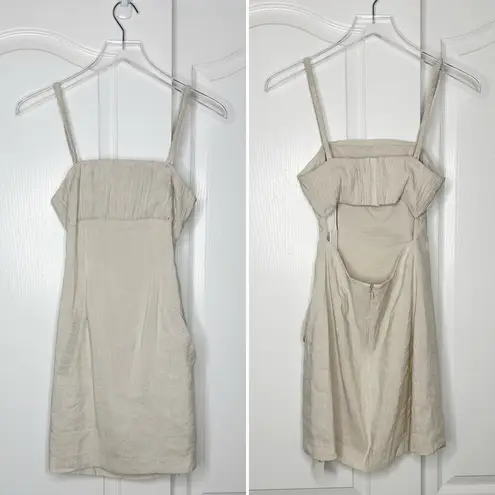 NWT Jonathan Simkhai Gene Pintucked Cutout Linen