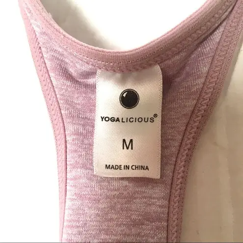 Yogalicious  lavender strappy racer back bra M