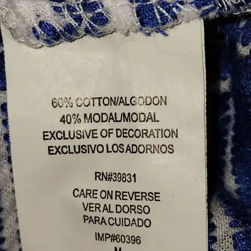 Sam Edelman  Womens Blue White‎ Embroidered Tank Top Medium