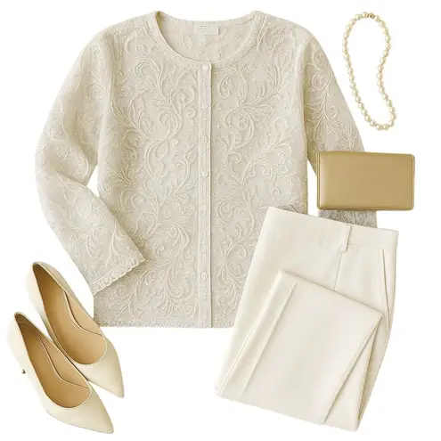 Vintage Princess Cruises White Metallic Sheer Lace Embroidered Blouse XL Formal Silver