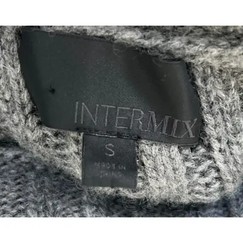 Intermix Womens Long Sleeve Fringe Cowl Neck Sweater Cashmere Small Boho Western