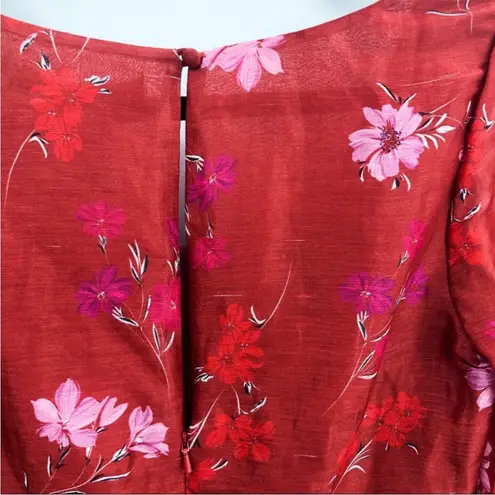 TALULAH La Maison Revolve Dahlia Mini Dress Floral Red Long Sleeve Ruffles NEW