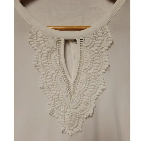 Daniel Rainn Quin Keyhole Crochet Lace Blouse Boho Beachy Coastal Plus Size XXL - Image 3