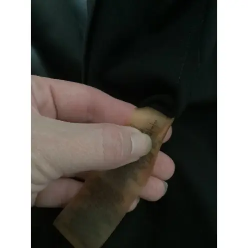 Elie Tahari Black Textured Collarless Open Front Jacket Blazer