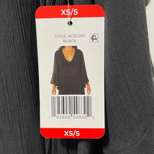 Anne cole NWT Women's Flounce Tunic Coverup Black Size XS/S