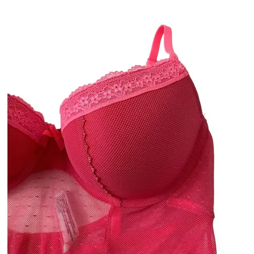 gilligan and o'malley Women Size Large Pink Corset Sleepwear Intimate (10I-10)