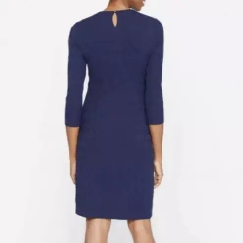 J. McLaughlin Catalyst Dress in Navy Blue Leopard Print Catalina Cloth Small