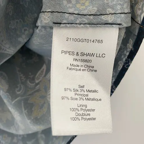 Veronica Beard Silk Dark Teal Floral Camisole Women’s Large Cami Top Fairy Boho