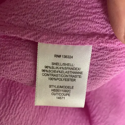 Halston Heritage Dark Tulip Silk Blouse