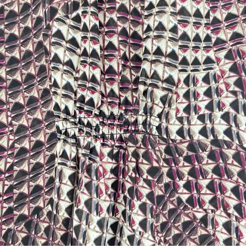 Nic+Zoe Purple Black Abstract Print Blouse Womens S Sleeveless Classic Preppy