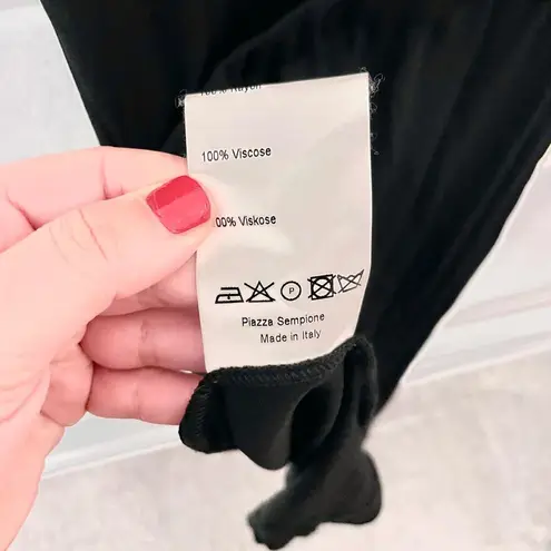 Piazza Sempione Dress Black Sleeveless with Bateau Neckline Size IT 46/ US L