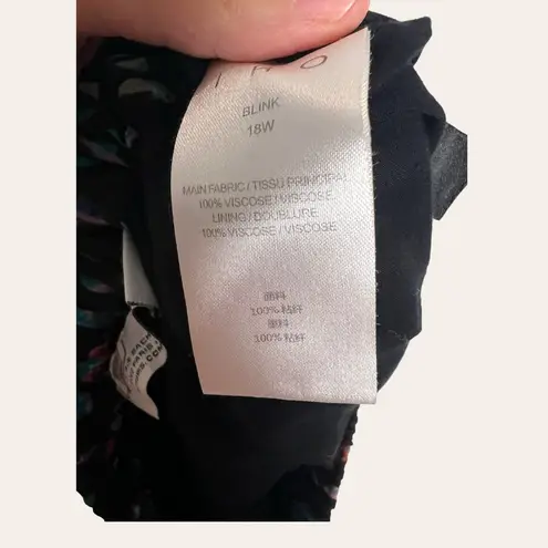 IRO Blink Black Petal Print Asymmetric Chiffon Skirt Size 6