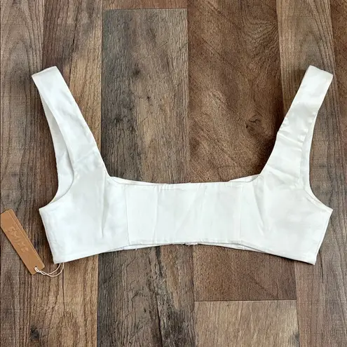 SKIMS New Bridal Silk Lingerie Corset Square Neck Top Ivory Size XS