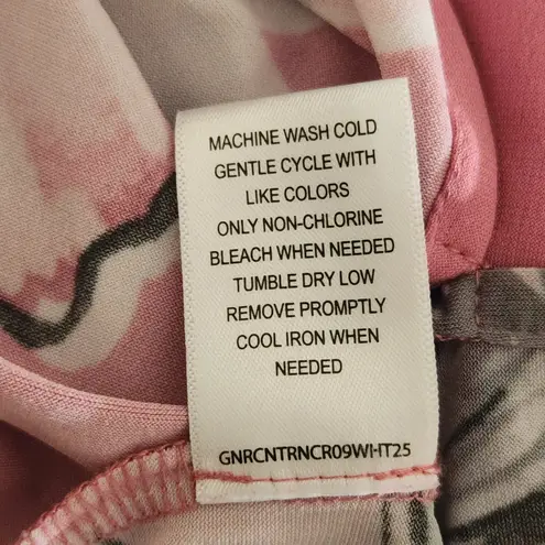 Allison Daley Floral Pink Blouse with 3/4 Sleeves Size XL Pink Floral Top