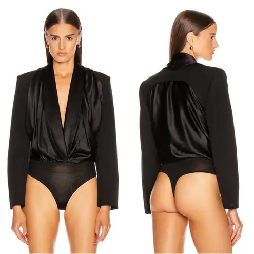 Alexander Wang Blazer Hybrid Bodysuit in Black