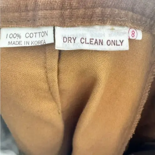 Calvin Klein ‎ Vintage Brown Cotton Straight Leg Pants Size 8