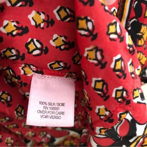 Calypso St. Barth 🔵 SALE 3/$25 SILK FLORAL RED BLACK GOLD SLEEVELESS BLOUSE TOP