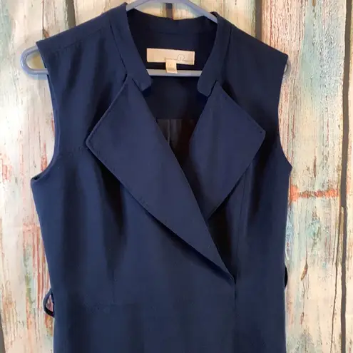 Emerson Rose Navy Blue Sleeveless Crisscross Top Stretchy Lined Dress Size 6