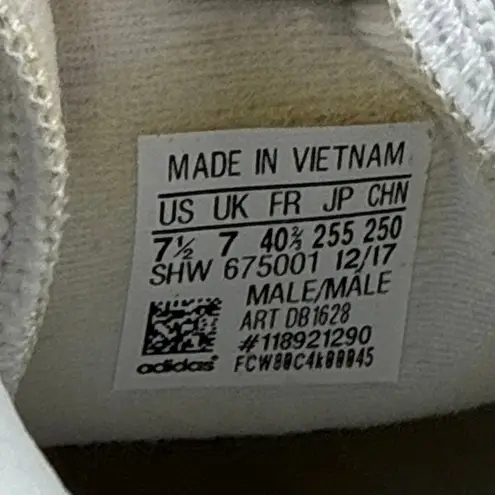 Adidas  Gazelle Men's White Blue Suede Lace Up Low Top Sneakers Shoes Size 7.5