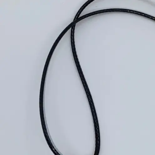 Handmade Black Wax Green Elephant Necklace