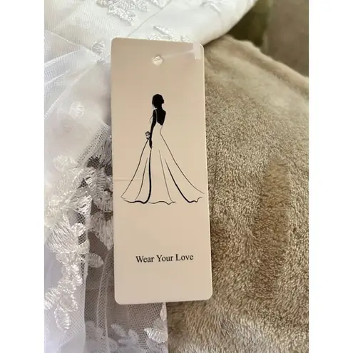 Wear Your Love Lace Wedding Dress – Size 12 / Large – With Train, New with Tags White