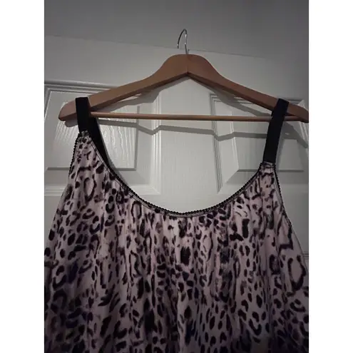 Robe and Chemise Set Leopard Print Kimono Style Sleepwear Loungewear Tan Size XXL