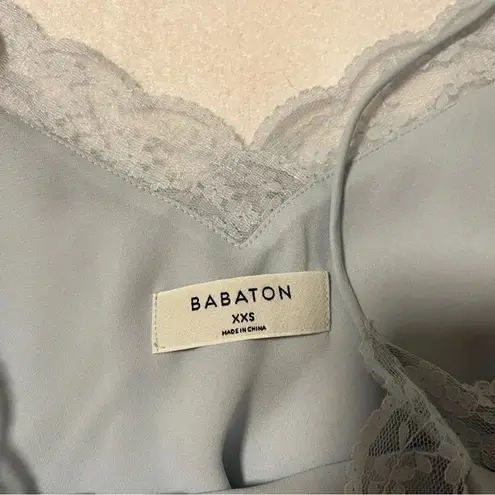 Aritzia  Babaton Light Blue Camisole Lace Detail Adjustable Spaghetti Strap XXS