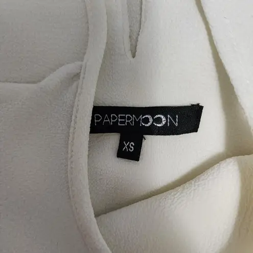 PaperMoon Stitch Fix Ivory Scalloped Halter Tank Size XS