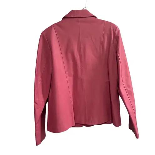Dialogue Women's Pink Leather Jacket Size M