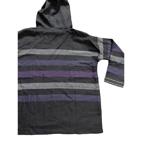 Lemlem 100% merino wool womens large lilac hooded poncho shirt NEW