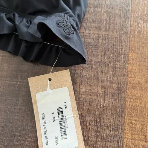 ALBION FIT NWT Black Triangle Bikini Top Size Large