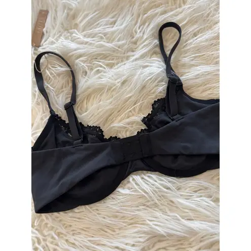 SKIMS Fits Everybody Lace Underwire Bra Onyx Size 34DD