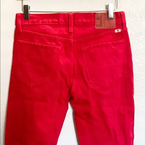 Lucky Brand  Red Distressed Sienna Boyfriend Jeans