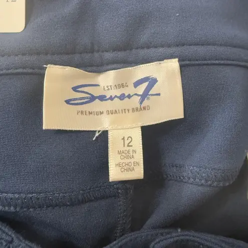 Seven7 Women's Ponte Pant, Size 12, Dark Blue, NWT