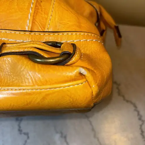 Born concept BØC Mustard Yellow Faux Leather Shoulder Bag Tote Purse